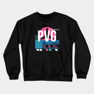 Shanghai (PVG) Airport // Sunset Baggage Tag Crewneck Sweatshirt